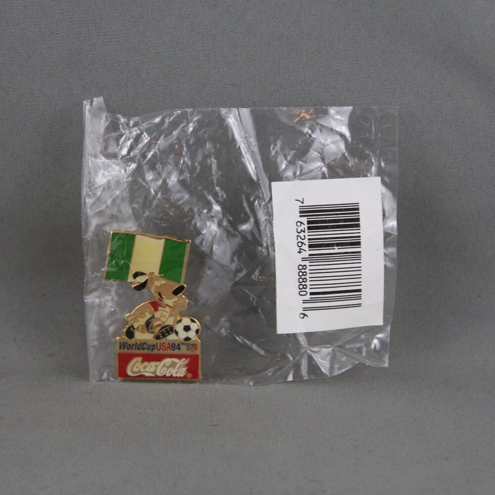 Nigeria Soccer Pin - 1994 World Cup Coke Promo Pin - New in Package